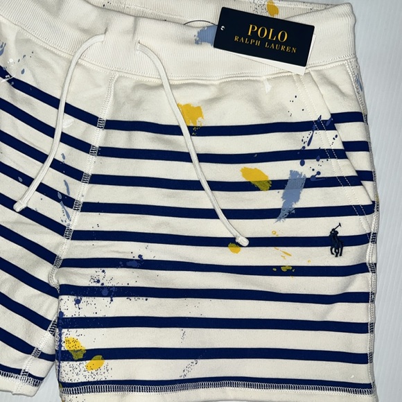 Polo Ralph Lauren Women’s Paint-Splatter Striped Shorts - Picture 2 of 9
